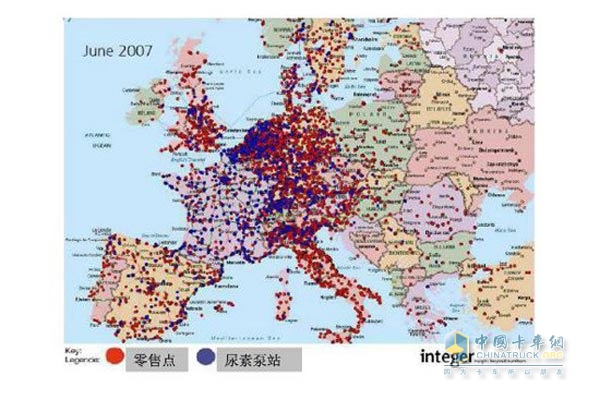 車用尿素歐洲網(wǎng)點分布