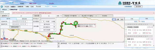 重汽智能通系統(tǒng)記錄下了選手的行車軌跡及耗氣量