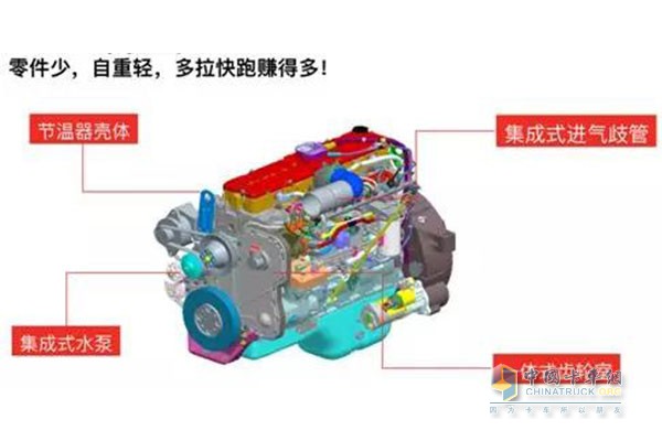 東風(fēng)康明斯ISL9.5發(fā)動(dòng)機(jī)自重輕，多拉快跑賺得多！