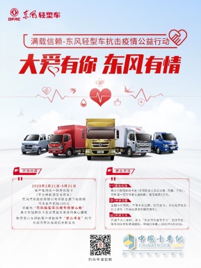 滿載信賴 東風(fēng)輕型車抗擊疫情公益行動(dòng)